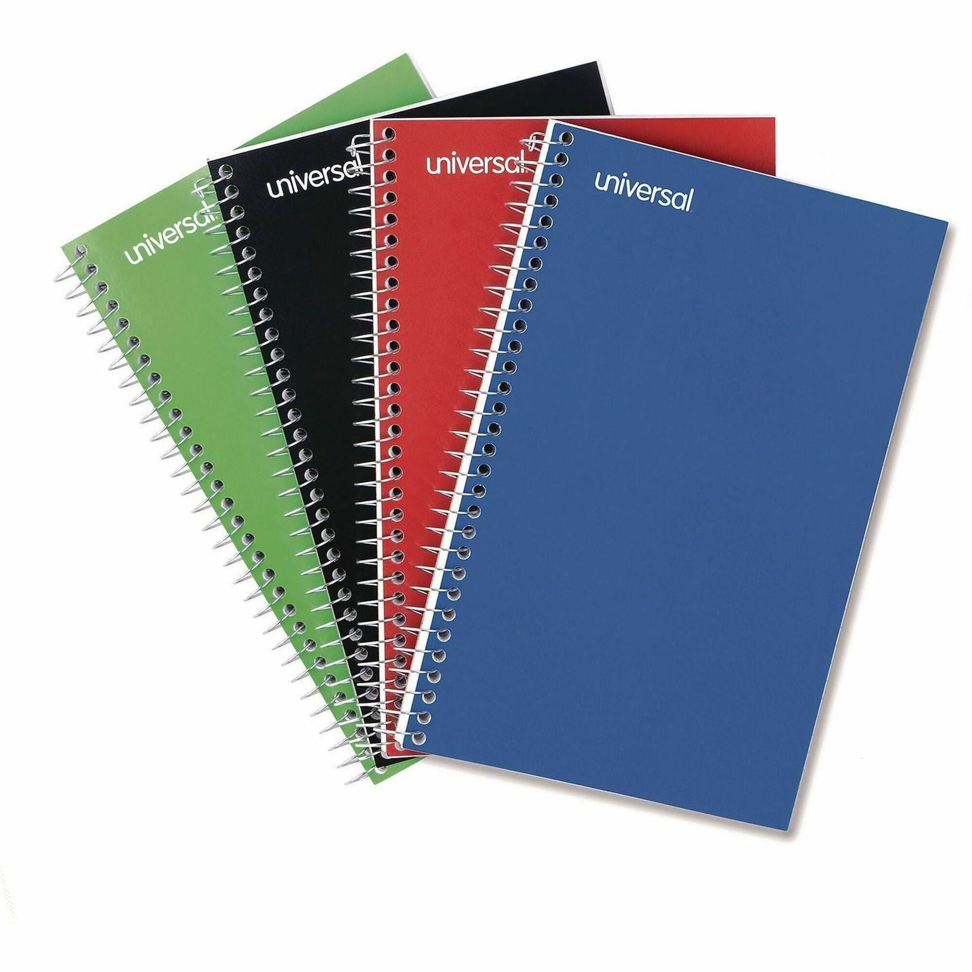 Wirebound Notebook, 3-Subject, Medium/College Rule, Assorted Cover Colors, (120) 9.5 x 6 Sheets, 4/Pack