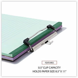 Aluminum Clipboard with Low Profile Clip, 0.5" Clip Capacity, Holds 8.5 x 11 Sheets, Aluminum
