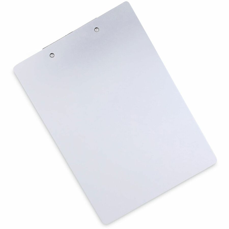 Aluminum Clipboard with Low Profile Clip, 0.5" Clip Capacity, Holds 8.5 x 11 Sheets, Aluminum