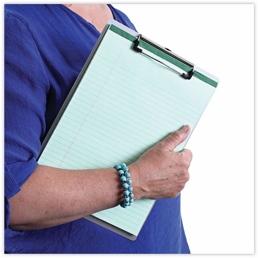Aluminum Clipboard with Low Profile Clip, 0.5" Clip Capacity, Holds 8.5 x 11 Sheets, Aluminum