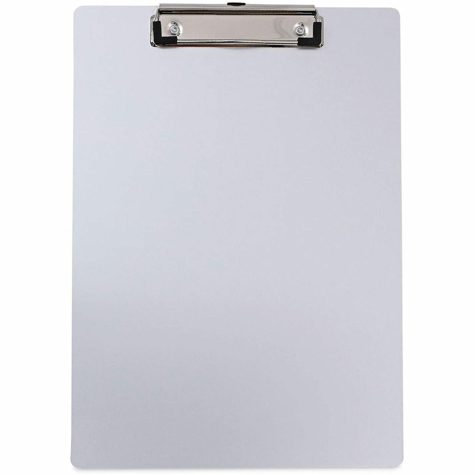 Aluminum Clipboard with Low Profile Clip, 0.5" Clip Capacity, Holds 8.5 x 11 Sheets, Aluminum