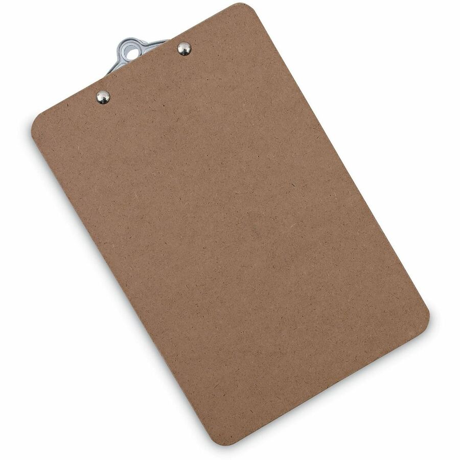 Hardboard Clipboard, 0.75" Clip Capacity, Holds 5 x 8 Sheets, Brown, 3/Pack