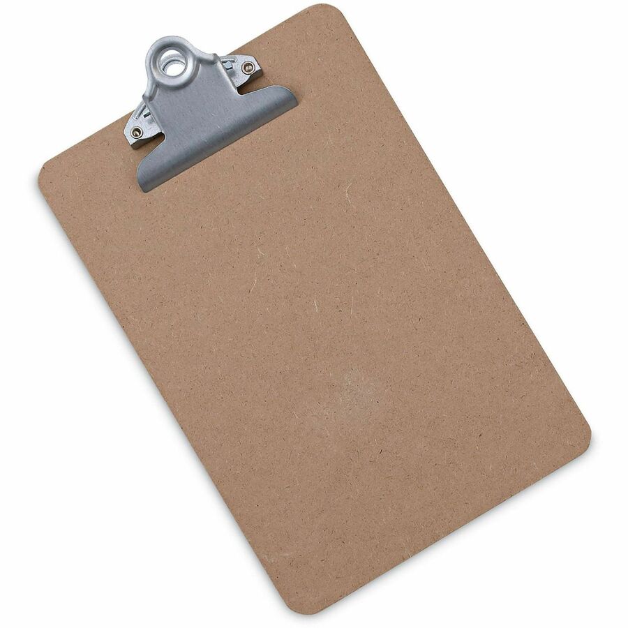 Hardboard Clipboard, 0.75" Clip Capacity, Holds 5 x 8 Sheets, Brown, 3/Pack