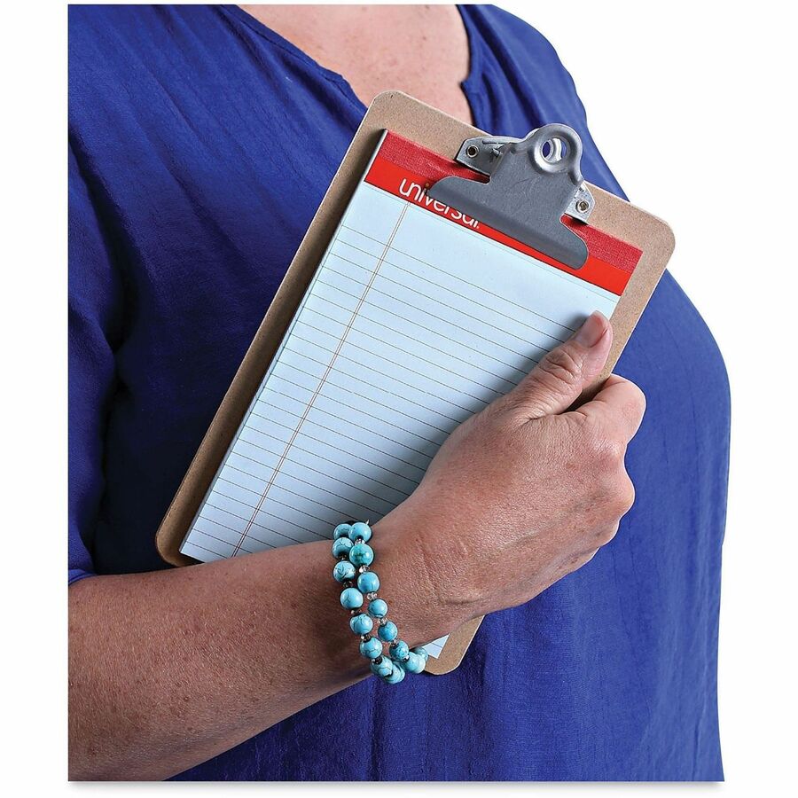Hardboard Clipboard, 0.75" Clip Capacity, Holds 5 x 8 Sheets, Brown, 3/Pack