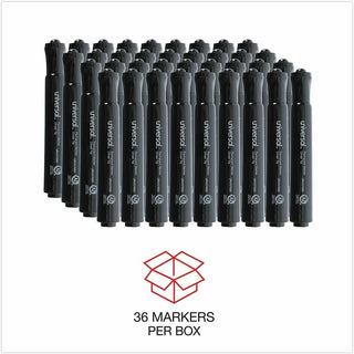 Chisel Tip Permanent Marker Value Pack, Broad Chisel Tip, Black, 36/Pack