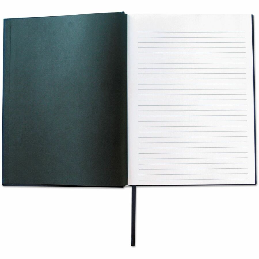 Casebound Hardcover Notebook, 1-Subject, Wide/Legal Rule, Dark Blue Cover, (150) 10.25 x 7.63 Sheets