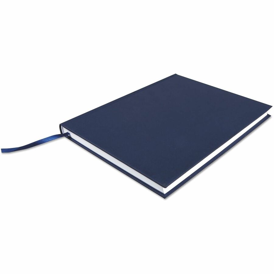 Casebound Hardcover Notebook, 1-Subject, Wide/Legal Rule, Dark Blue Cover, (150) 10.25 x 7.63 Sheets