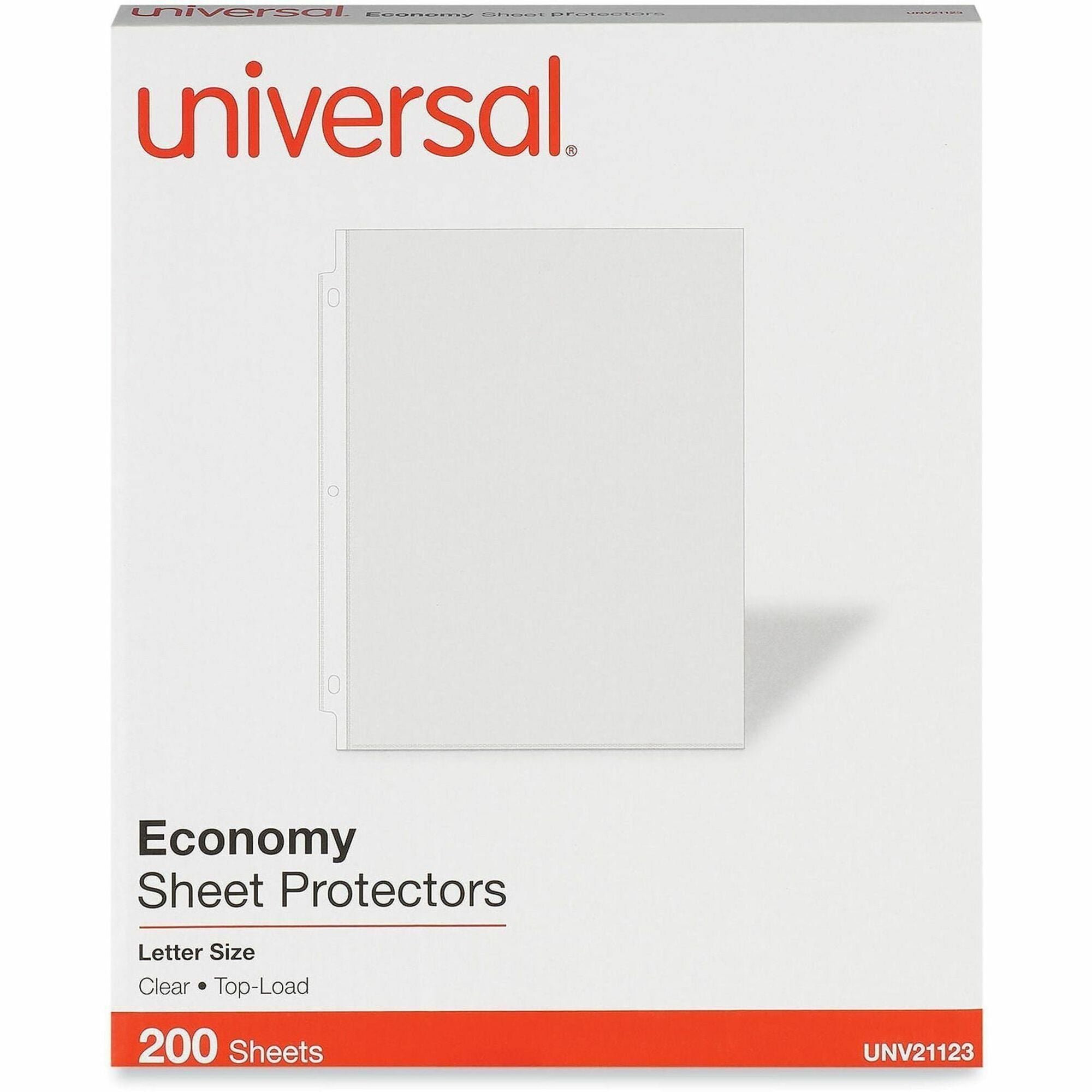 Standard Sheet Protector, Economy, 8.5 x 11, Clear, 200/Box