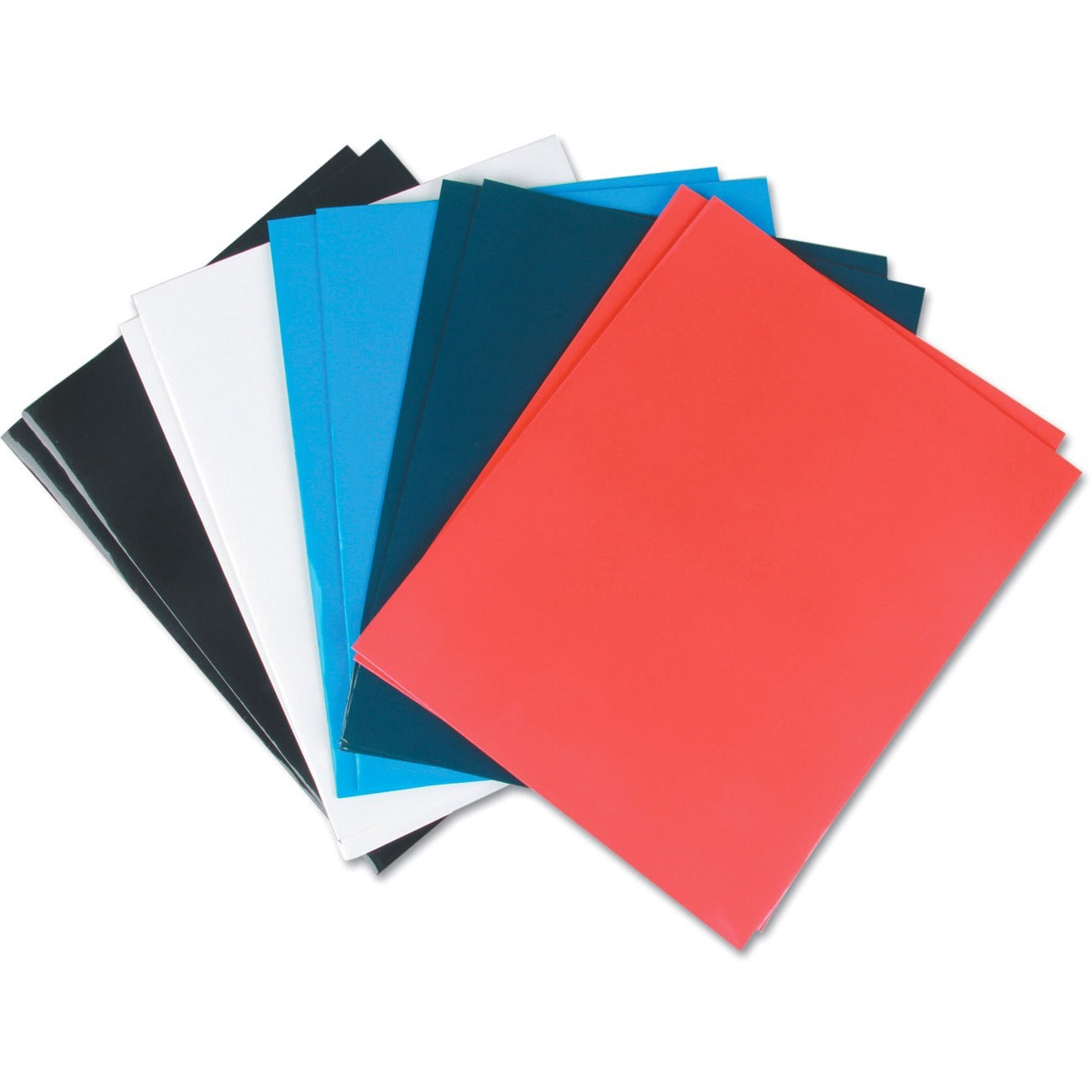 Laminated Two-Pocket Folder, Cardboard Paper, 100-Sheet Capacity, 11 x 8.5, Assorted, 25/Box