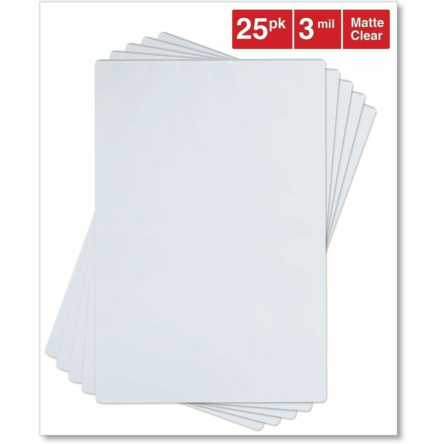 Laminating Pouches, 3 mil, 18" x 12", Gloss Clear, 25/Pack