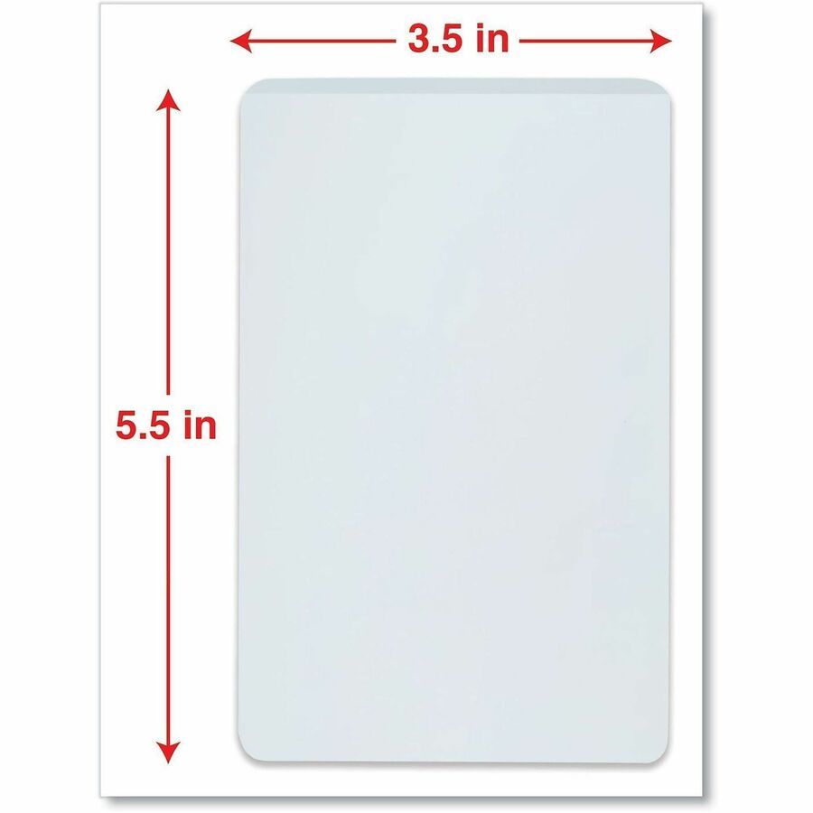 Laminating Pouches, 5 mil, 5.5" x 3.5", Gloss Clear, 25/Pack