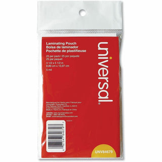 Laminating Pouches, 5 mil, 5.5" x 3.5", Gloss Clear, 25/Pack