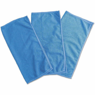Microfiber Cleaning Cloth, 12 x 12, Blue, 3/Pack