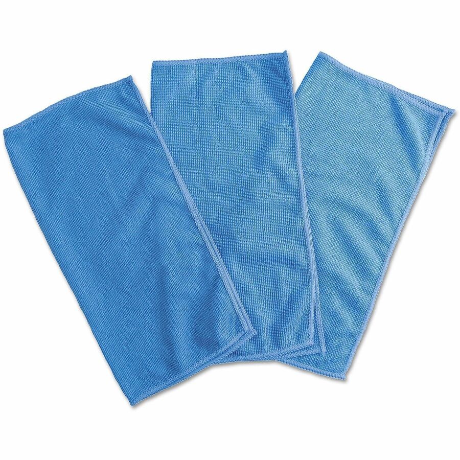 Microfiber Cleaning Cloth, 12 x 12, Blue, 3/Pack
