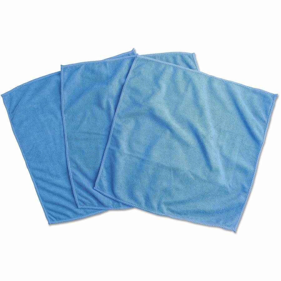 Microfiber Cleaning Cloth, 12 x 12, Blue, 3/Pack