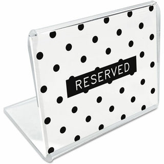Mini Table-Top Sign, 1.5 x 2, Clear