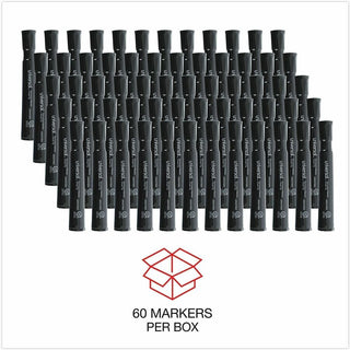 Chisel Tip Permanent Marker Value Pack, Broad Chisel Tip, Black, 60/Pack