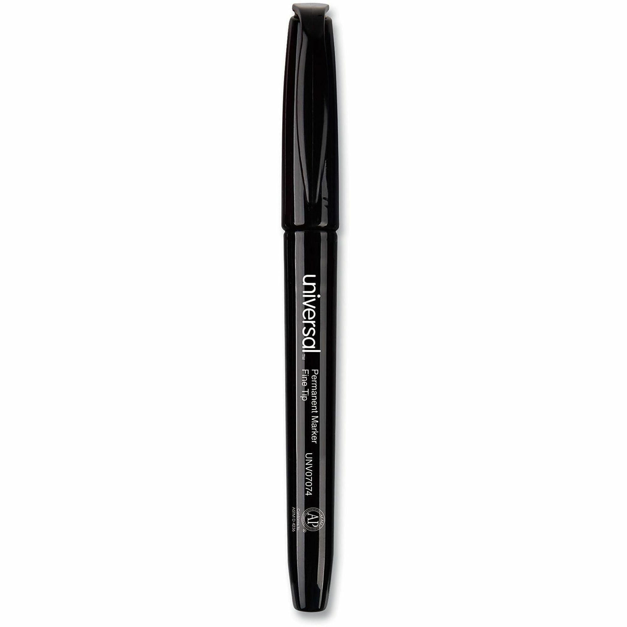Pen-Style Permanent Marker Value Pack, Fine Bullet Tip, Black, 60/Pack