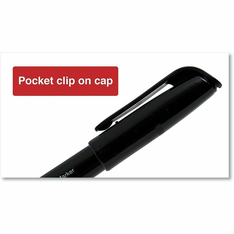 Pen-Style Permanent Marker Value Pack, Fine Bullet Tip, Black, 60/Pack
