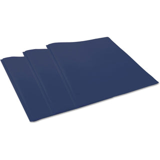Plastic Twin-Pocket Report Covers, Three-Prong Fastener, 11 x 8.5, Roya Blue/ Royal Blue, 10/Pack