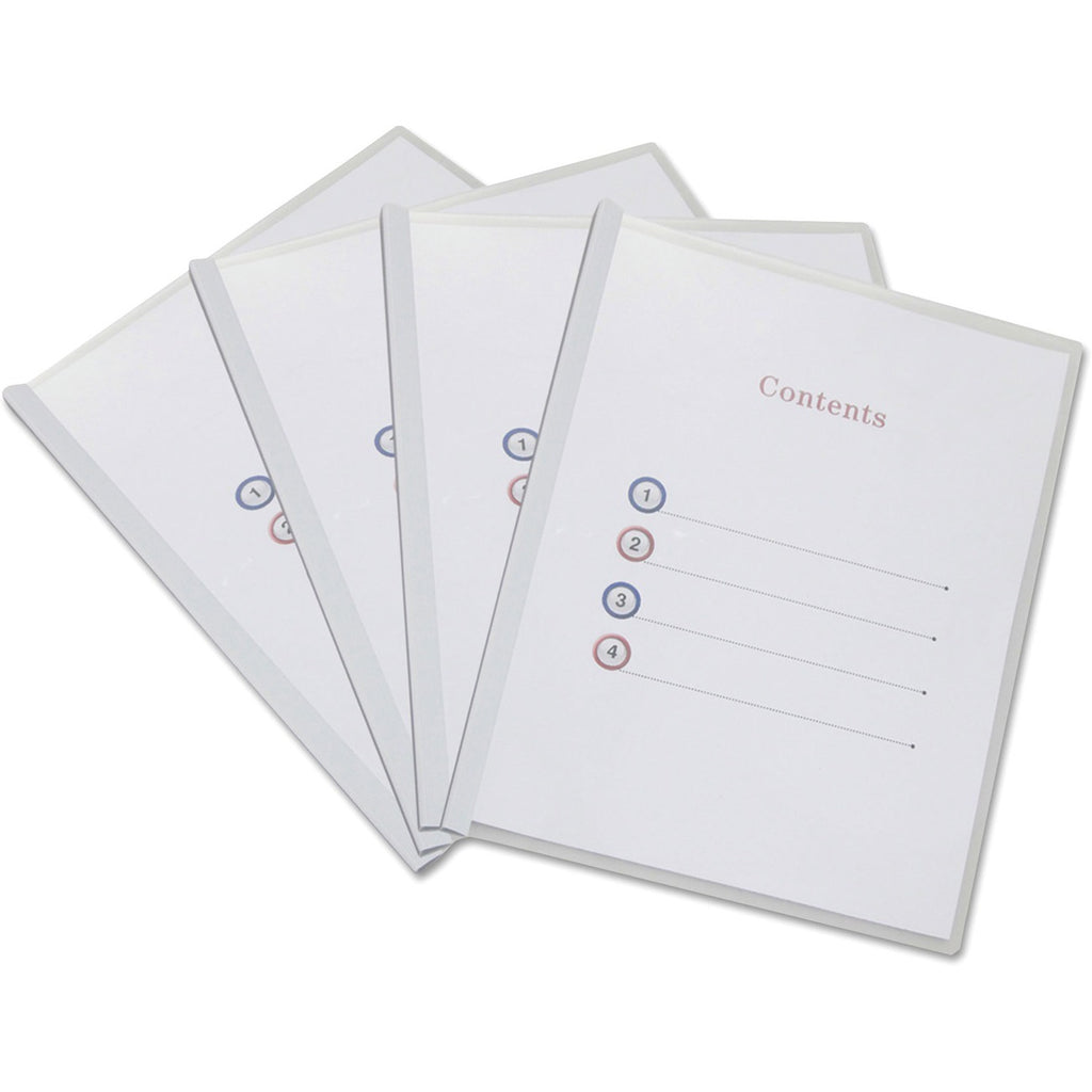 Clear View Report Cover with Slide-on Binder Bar, Clear/Clear, 25/Pack