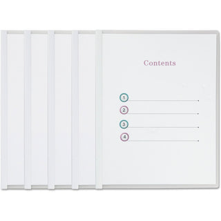 Clear View Report Cover with Slide-on Binder Bar, Clear/Clear, 25/Pack