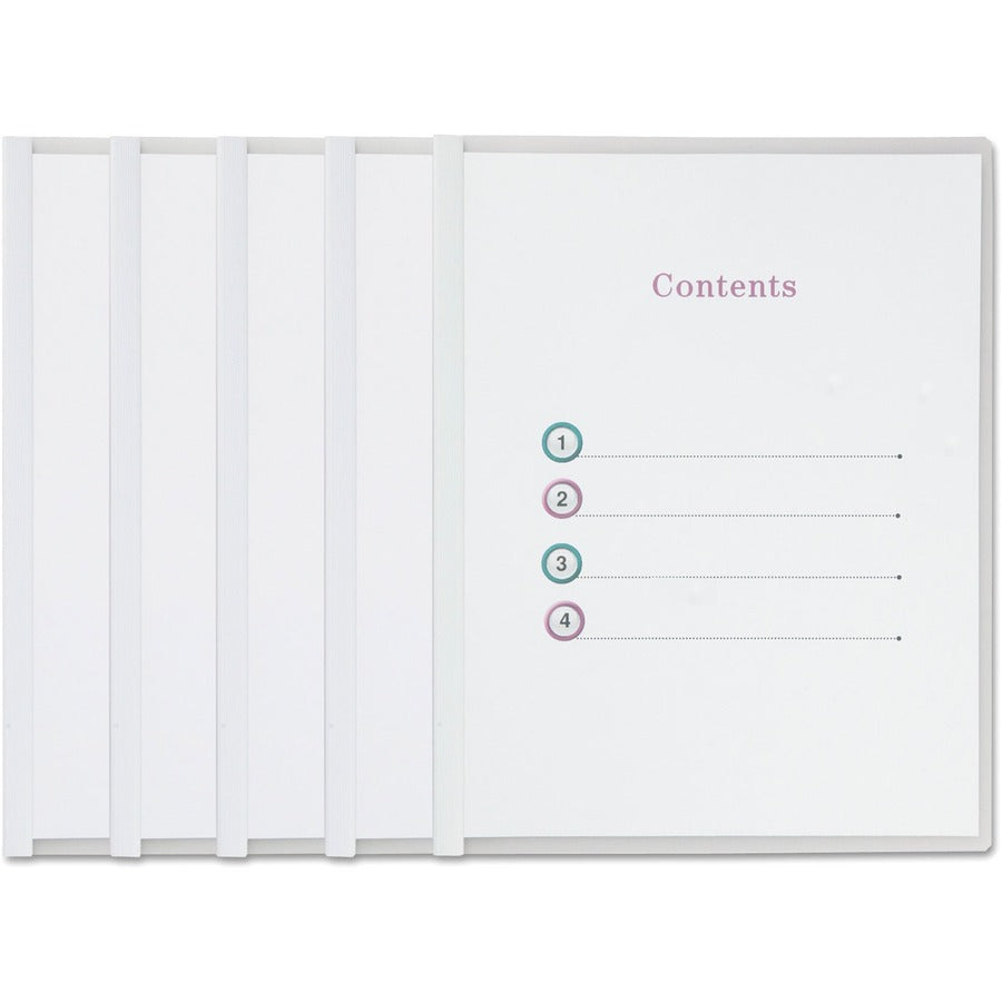Clear View Report Cover with Slide-on Binder Bar, Clear/Clear, 25/Pack