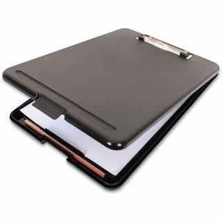Storage Clipboard, 0.5" Clip Capacity, Holds 8.5 x 11 Sheets, Black