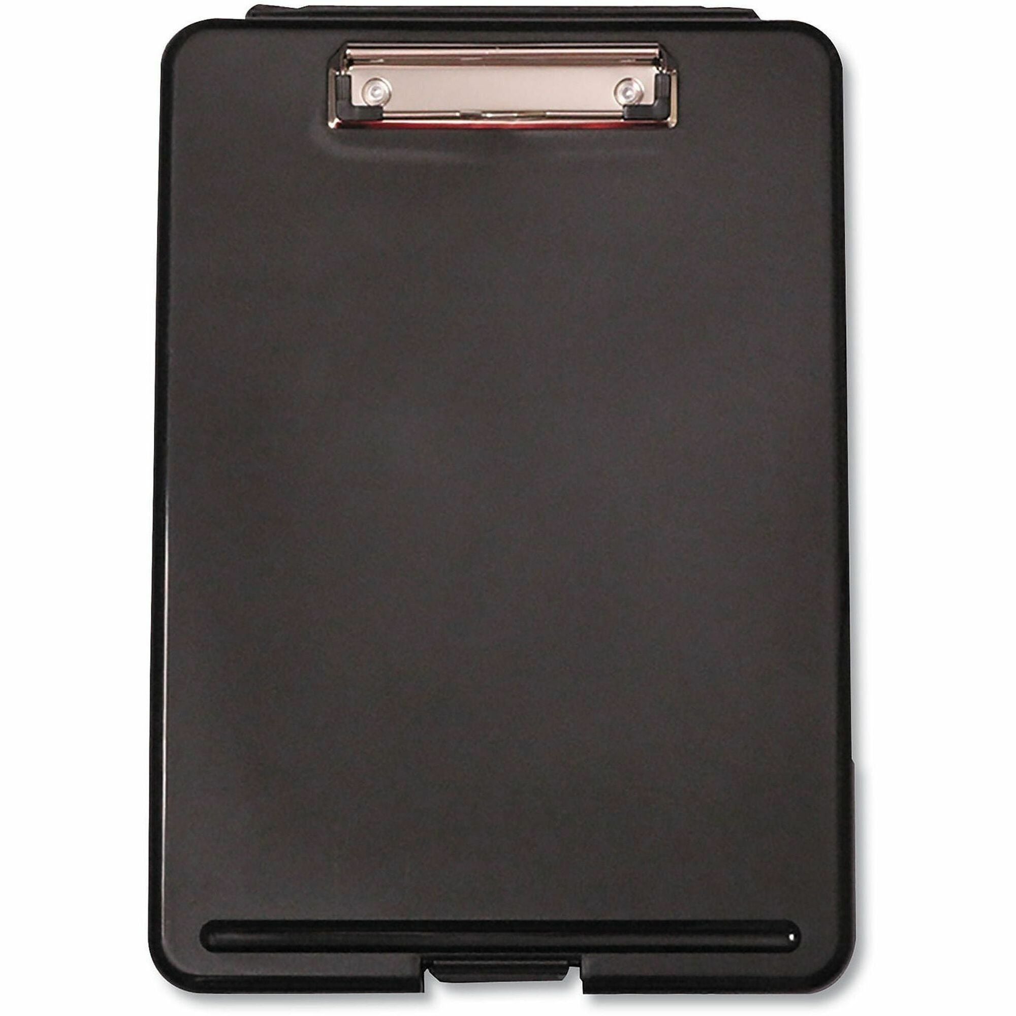 Storage Clipboard, 0.5" Clip Capacity, Holds 8.5 x 11 Sheets, Black
