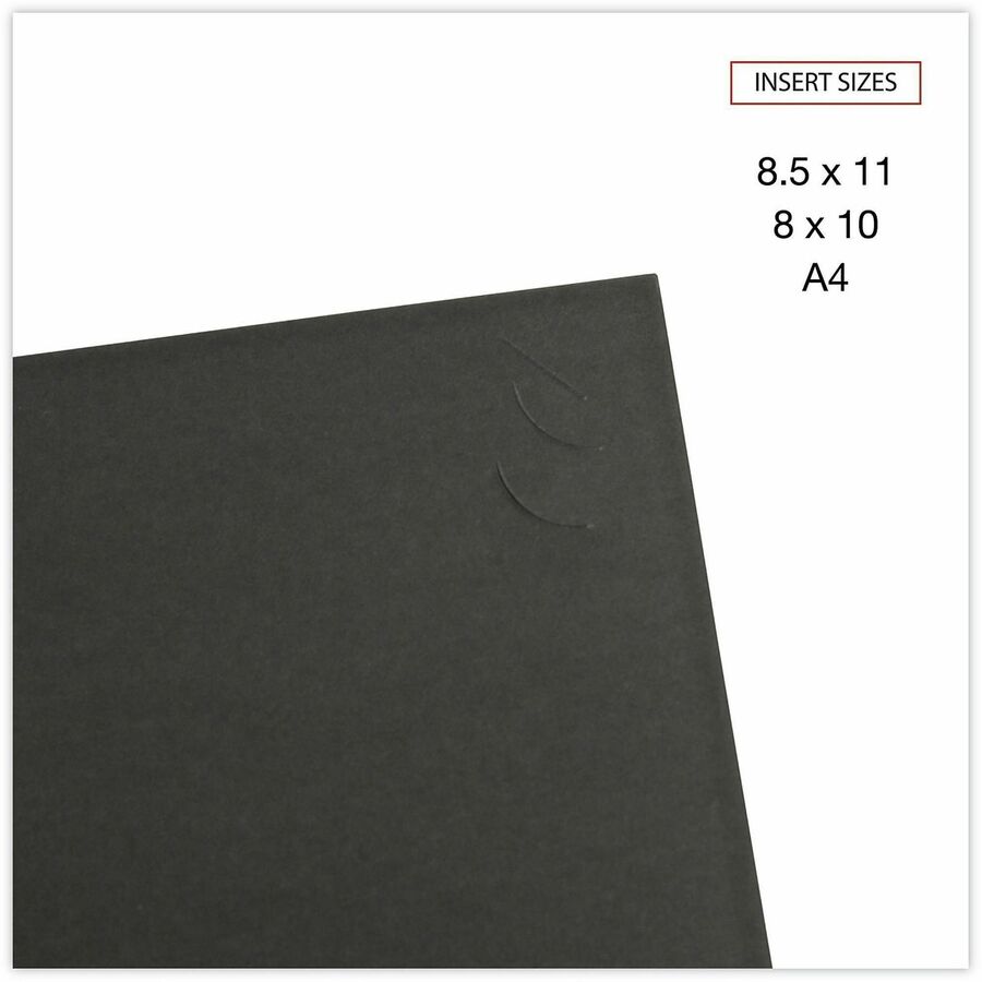 Certificate/Document Cover, 8.5 x 11; 8 x 10; A4, Black, 6/Pack