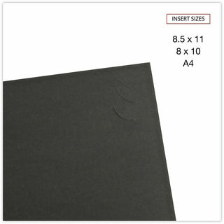 Certificate/Document Cover, 8.5 x 11; 8 x 10; A4, Black, 6/Pack