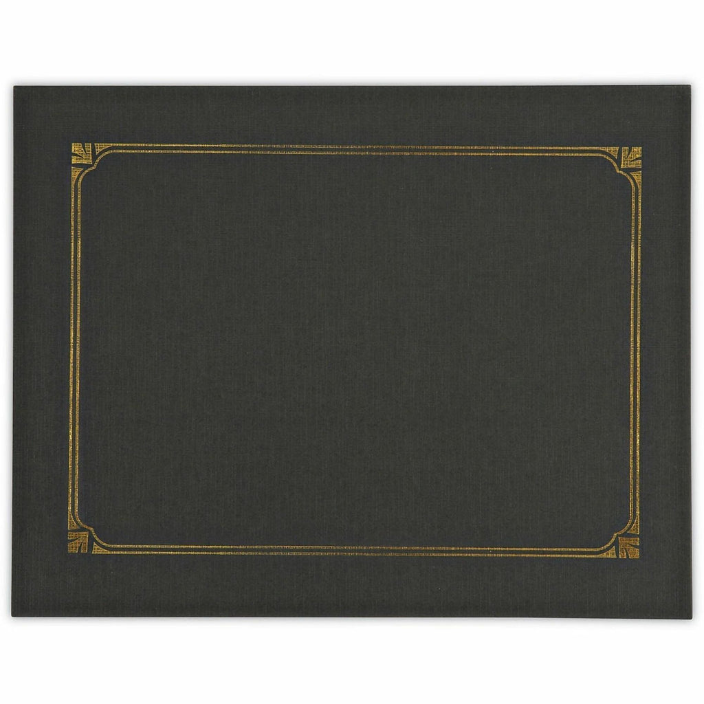 Certificate/Document Cover, 8.5 x 11; 8 x 10; A4, Black, 6/Pack