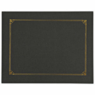 Certificate/Document Cover, 8.5 x 11; 8 x 10; A4, Black, 6/Pack