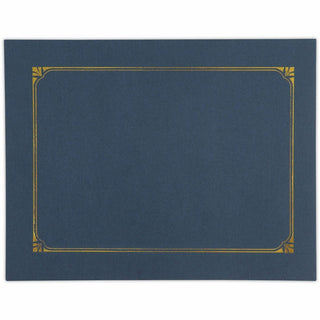Certificate/Document Cover, 8.5 x 11; 8 x 10; A4, Navy, 6/Pack