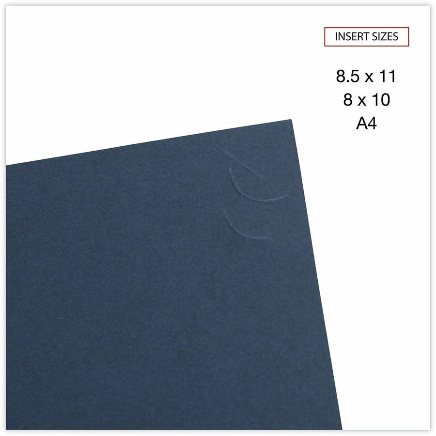 Certificate/Document Cover, 8.5 x 11; 8 x 10; A4, Navy, 6/Pack