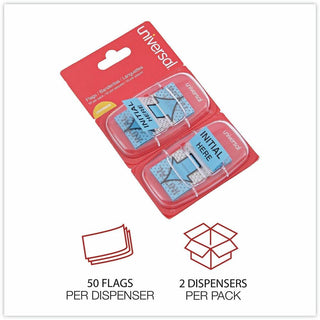 Deluxe Message Arrow Flags, "Initial Here", Blue, 100/Pack