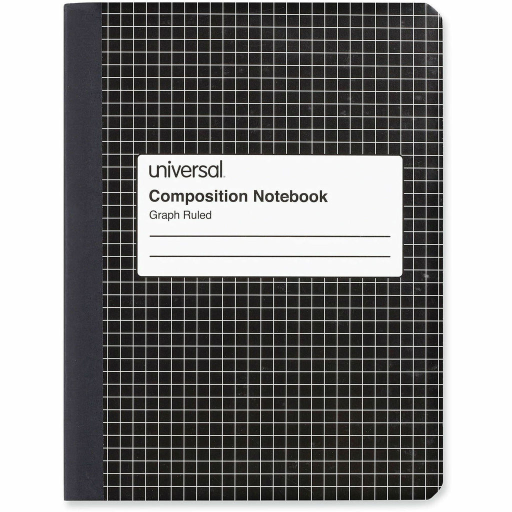 Quad Rule Composition Book, Quadrille Rule (4 sq/in), Black Marble Cover, (100) 9.75 x 7.5 Sheets