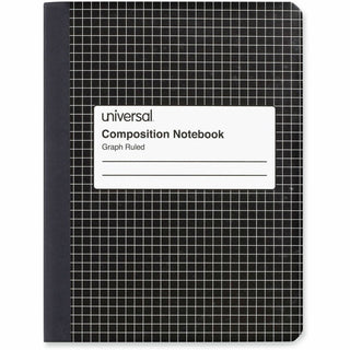 Quad Rule Composition Book, Quadrille Rule (4 sq/in), Black Marble Cover, (100) 9.75 x 7.5 Sheets