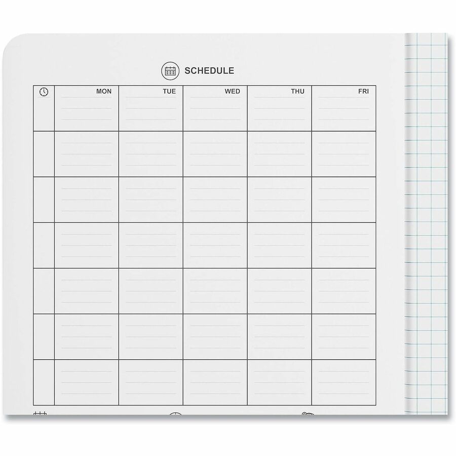 Quad Rule Composition Book, Quadrille Rule (4 sq/in), Black Marble Cover, (100) 9.75 x 7.5 Sheets, 6/Pack