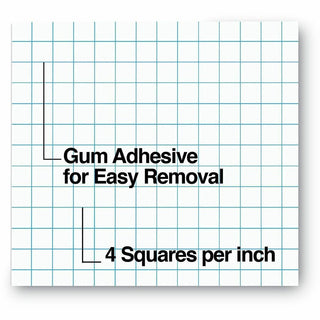 Quadrille-Rule Glue Top Pads, Quadrille Rule (4 sq/in), 50 White 8.5 x 11 Sheets, Dozen