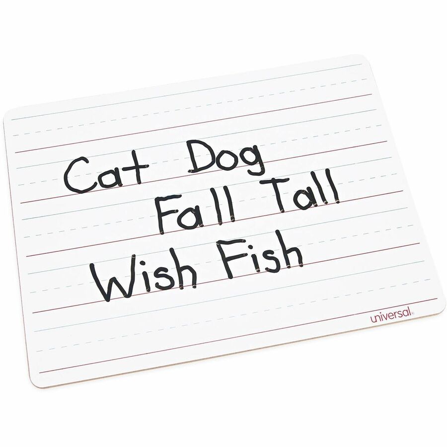 Lap/Learning Dry-Erase Board, Penmanship Ruled, 11.75 x 8.75, White Surface, 6/Pack