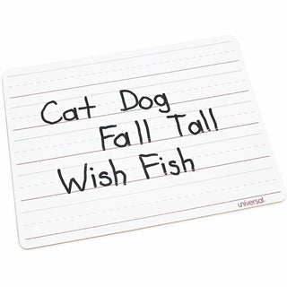 Lap/Learning Dry-Erase Board, Penmanship Ruled, 11.75 x 8.75, White Surface, 6/Pack