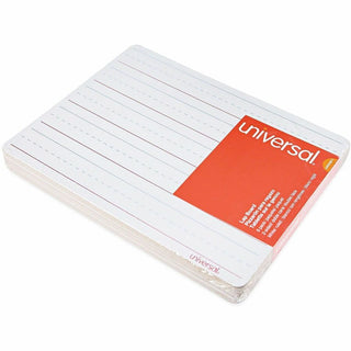 Lap/Learning Dry-Erase Board, Penmanship Ruled, 11.75 x 8.75, White Surface, 6/Pack