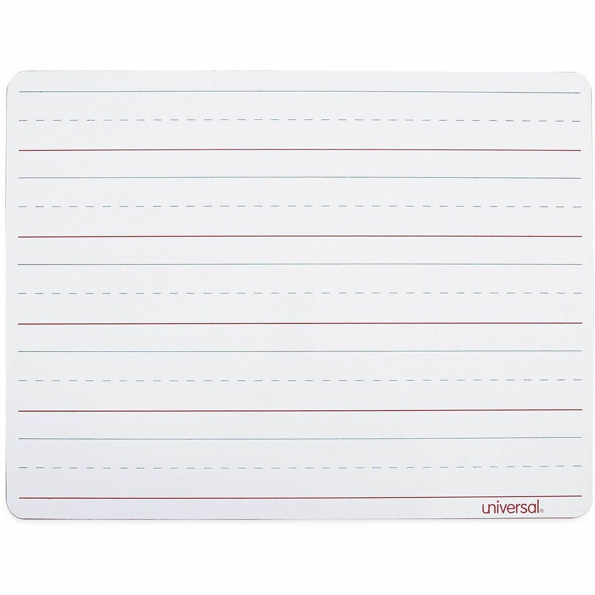 Lap/Learning Dry-Erase Board, Penmanship Ruled, 11.75 x 8.75, White Surface, 6/Pack