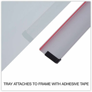 Frameless Glass Marker Board, 48 x 36, White Surface