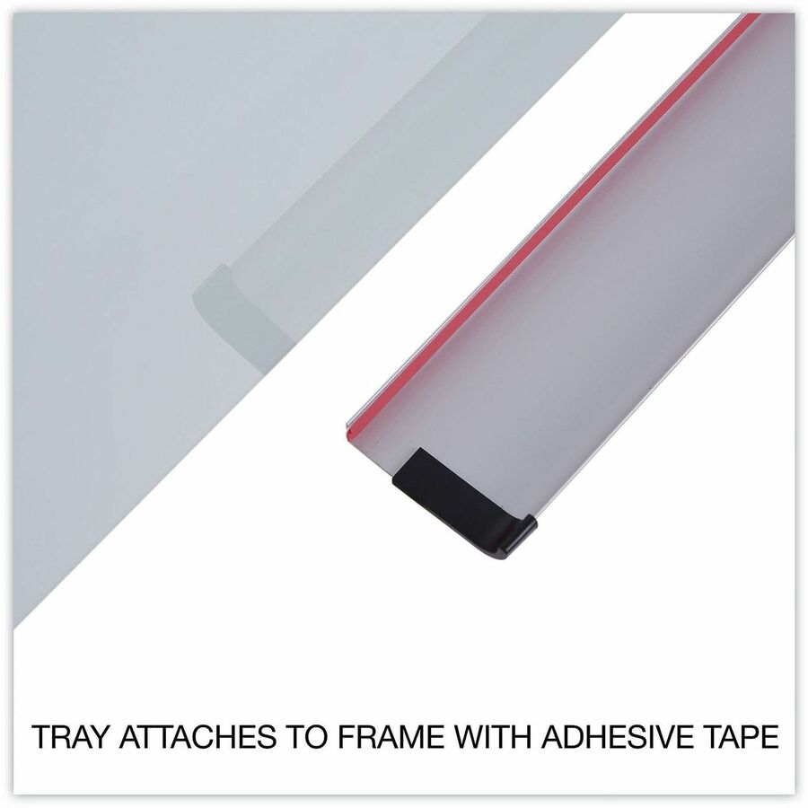 Frameless Glass Marker Board, 48 x 36, White Surface