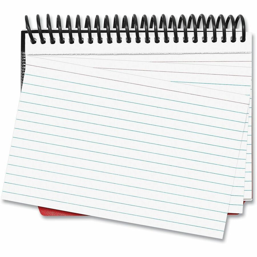 Spiral Bound Index Cards, Ruled, 4 x 6, White, 120/Pack