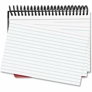 Spiral Bound Index Cards, Ruled, 4 x 6, White, 120/Pack