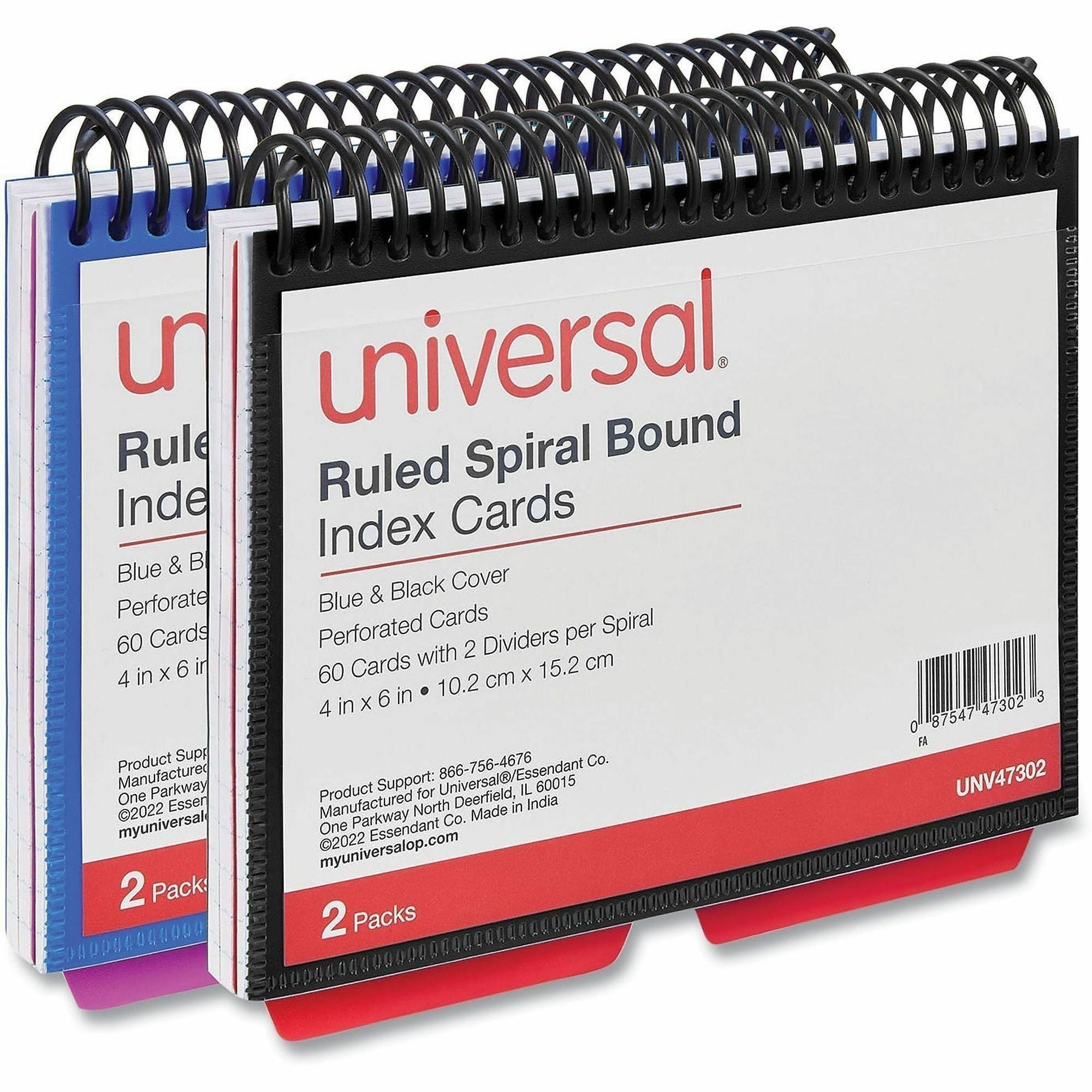 Spiral Bound Index Cards, Ruled, 4 x 6, White, 120/Pack