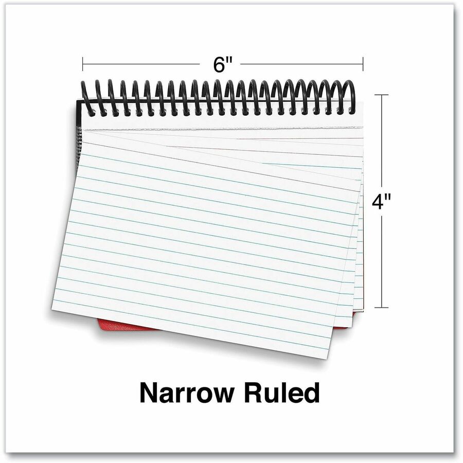 Spiral Bound Index Cards, Ruled, 4 x 6, White, 120/Pack